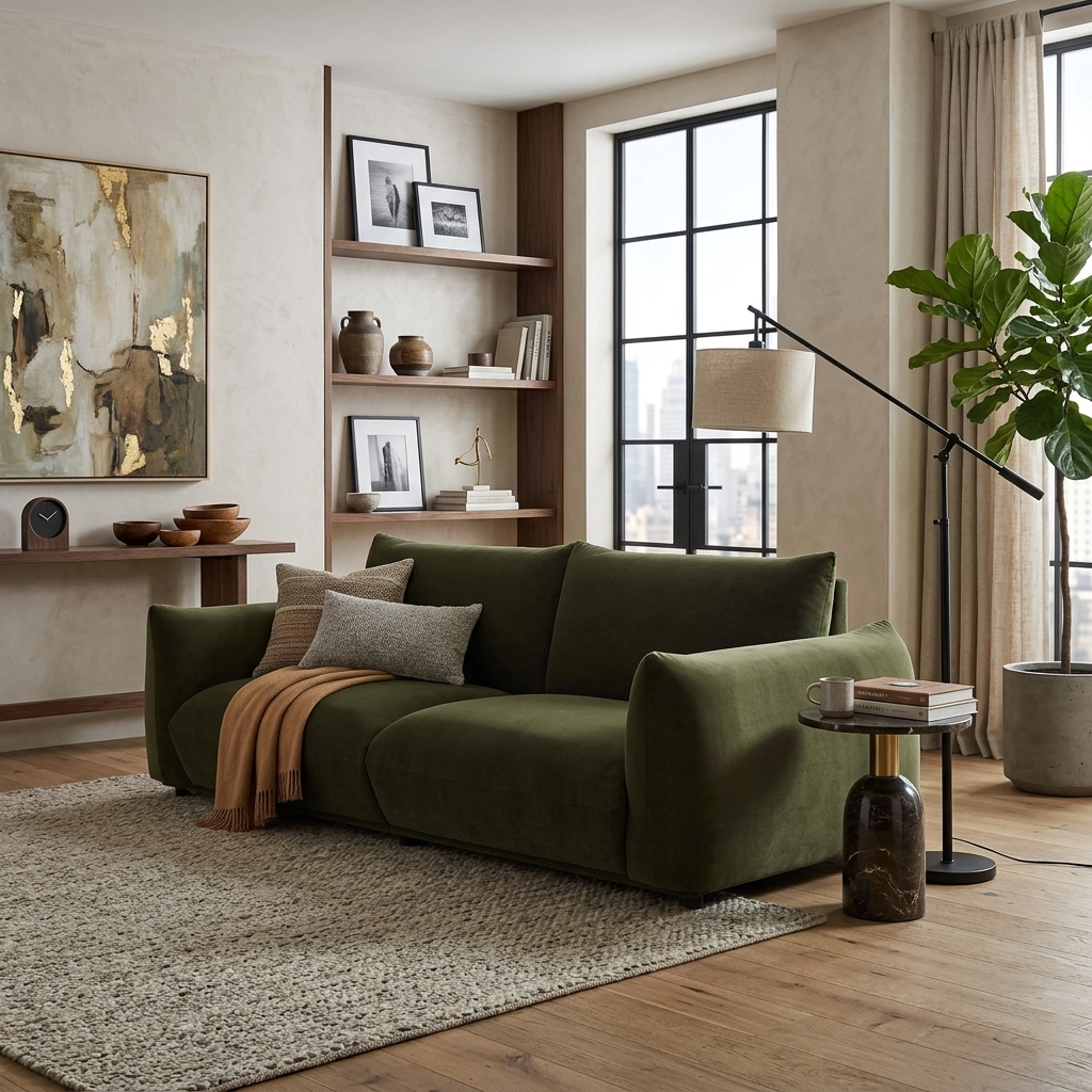 Dami 3-Seater Upholstered Sofa W 225 x D 101 x H 81 cm - (OT)