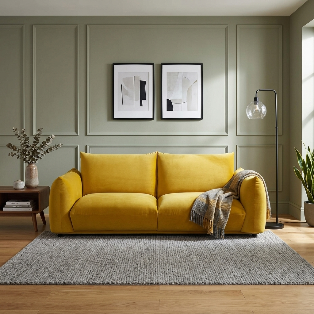 Dami 3-Seater Upholstered Sofa W 225 x D 101 x H 81 cm - (OT)