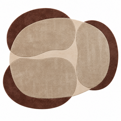 Earthy Harmony Rug | Organic Abstract Flowing Shapes (GG)