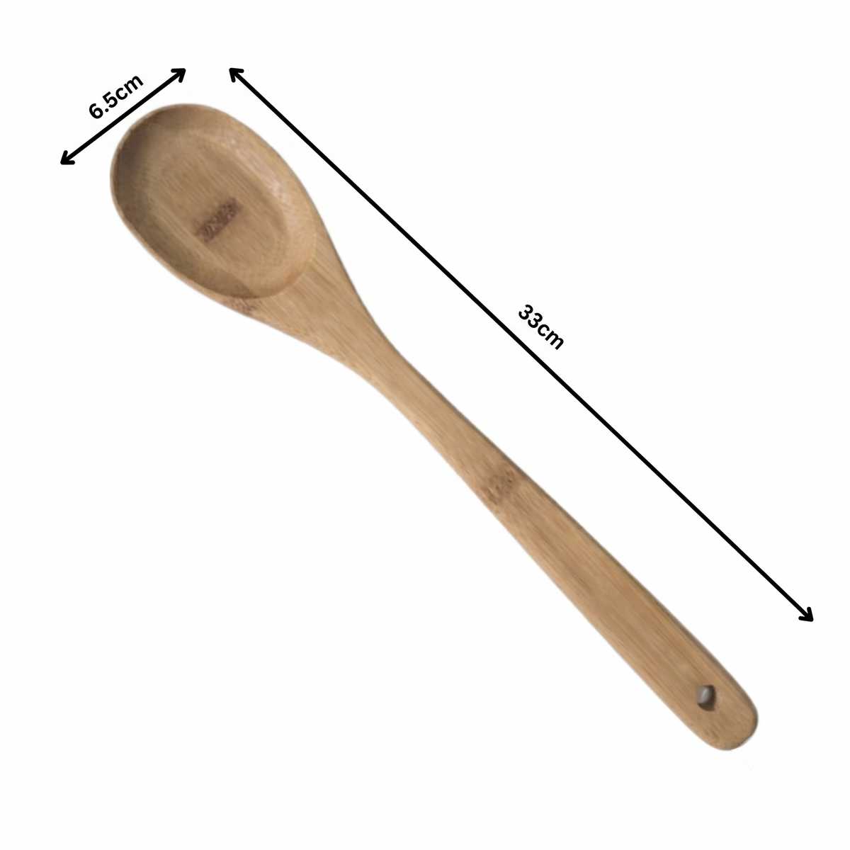 Set of 2 | Eco-Friendly Natural Bamboo Cooking & Serving Spoon | 33 × 6.5 cm (DZ)