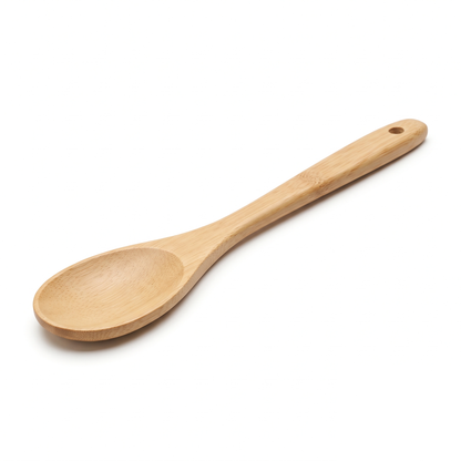 Set of 2 | Eco-Friendly Natural Bamboo Cooking & Serving Spoon | 33 × 6.5 cm (DZ)