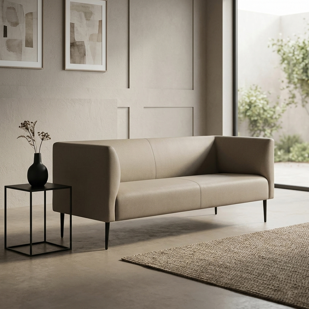 Elin Minimalist Curved-Arm 2-Seater Sofa (1500mm) - (NO)
