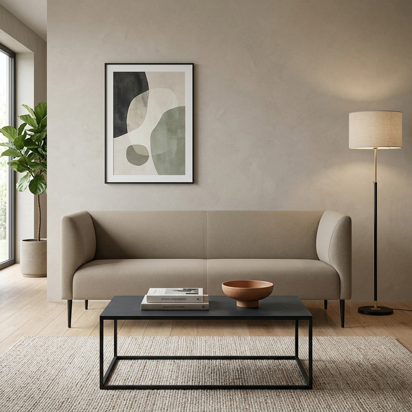Elin Minimalist Curved-Arm 2-Seater Sofa (1500mm) - (NO)
