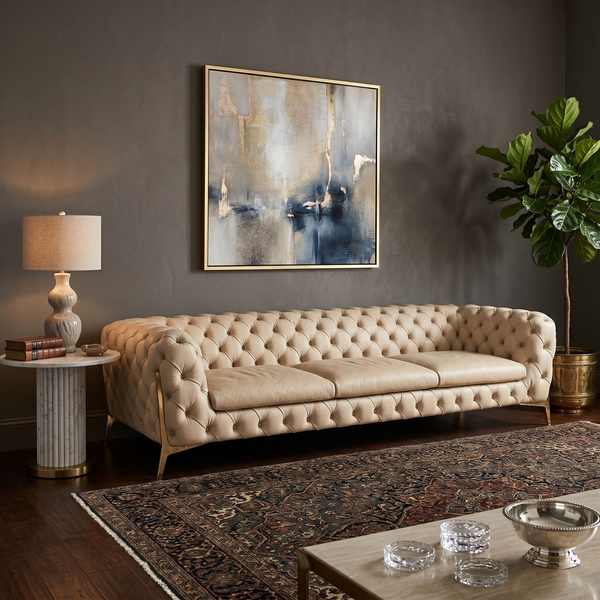 Elysian Curved-Back Bouclé 3-Seater Sofa (2100mm) - (NO)