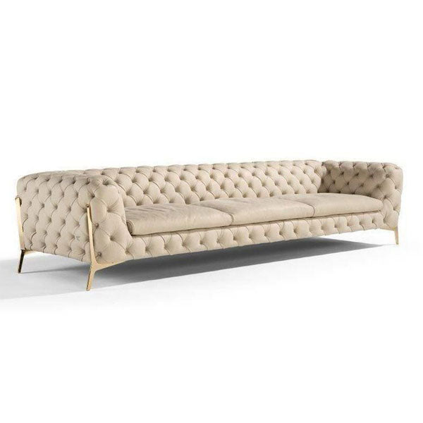 Elysian Curved-Back Bouclé 3-Seater Sofa (2100mm) - (NO)