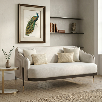 Flora High-Back Curved Bouclé 2-Seater Sofa (1800mm) - (NO)