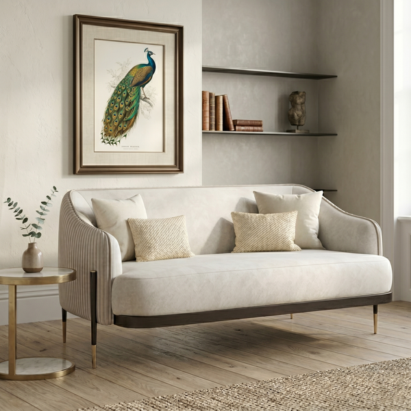 Flora High-Back Curved Bouclé 2-Seater Sofa (1800mm) - (NO)