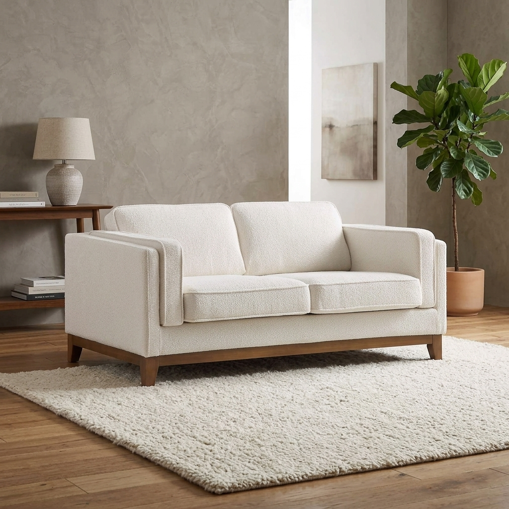 Habi Upholstered Fabric 2-Seater Sofa W 167 x D 84 x H 74 cm - (OT)