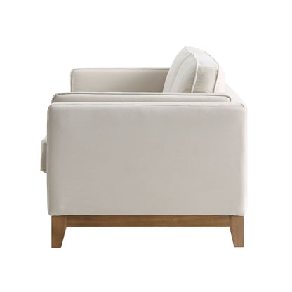 Habi Upholstered Fabric 3-Seater Sofa W 209 x D 84 x H 74 cm - (OT)