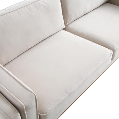 Habi Upholstered Fabric 3-Seater Sofa W 209 x D 84 x H 74 cm - (OT)