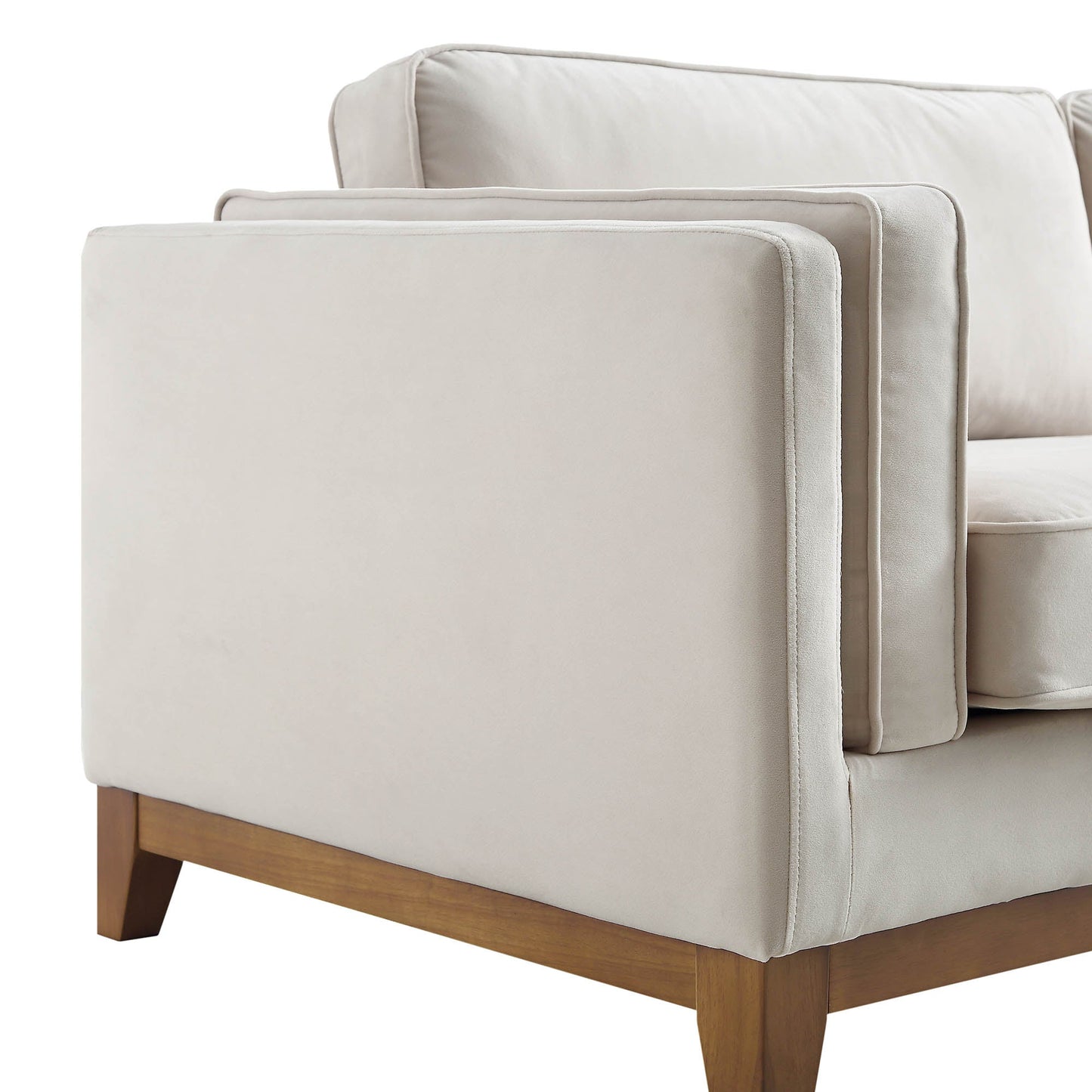 Habi Upholstered Fabric 3-Seater Sofa W 209 x D 84 x H 74 cm - (OT)