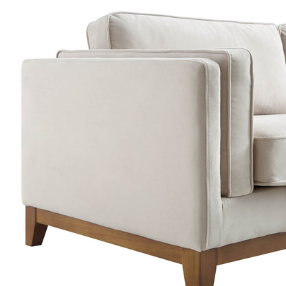 Habi Upholstered Fabric 3-Seater Sofa W 209 x D 84 x H 74 cm - (OT)