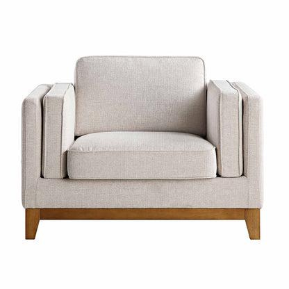 Habi Upholstered Fabric Sofa, 1-Seater W 101 x D 84 x H 74 cm - (OT)