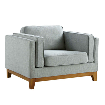 Habi Upholstered Fabric Sofa, 1-Seater W 101 x D 84 x H 74 cm - (OT)
