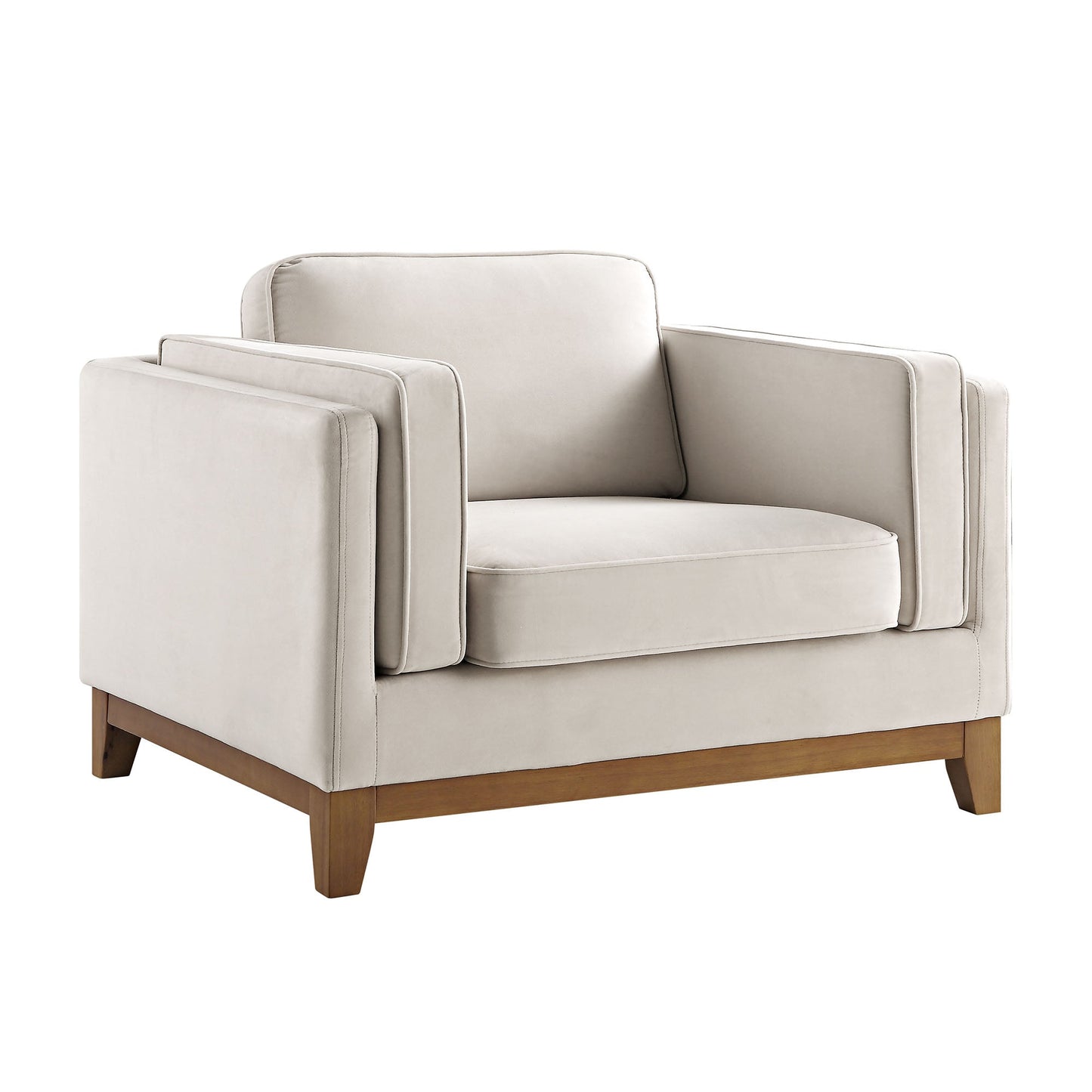 Habi Upholstered Fabric Sofa, 1-Seater W 101 x D 84 x H 74 cm - (OT)