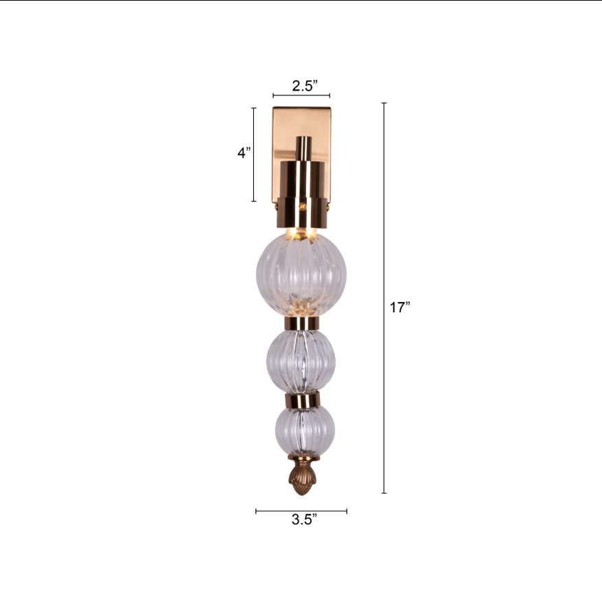 Halo Arc Modern Globe Wall Light - 8in * 12in (J)