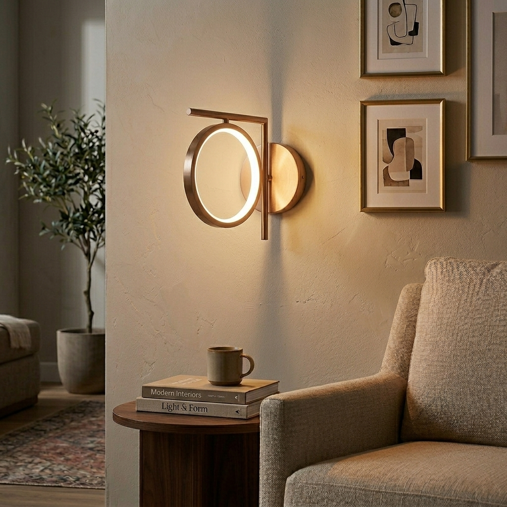 Halo Modern Geometric Sconce Wall Light - 5.9in * 8.2in (J)