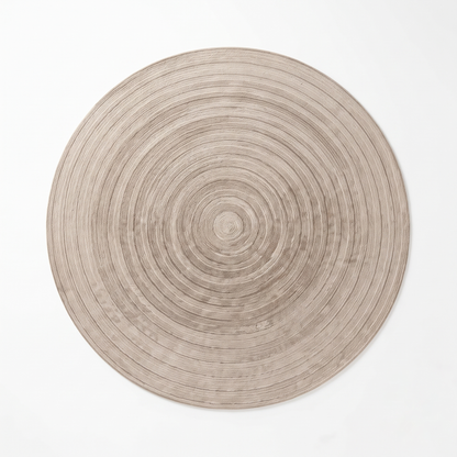 Hand-Tufted Round Wool Rug | Geometric Motif (GG)
