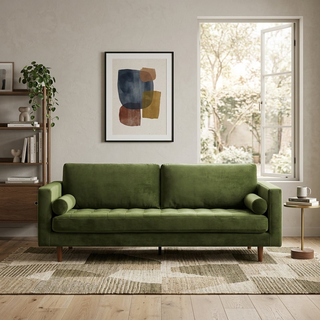 Hola 3-Seater Upholstered Sofa W 223 x D 85 x H 83 cm - (OT)