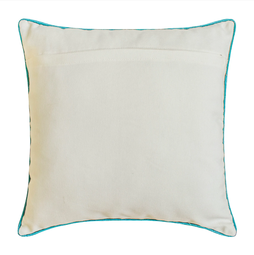 Vibrant Butterfly Applique Cushion Cover - 12x12 Inches (CD)