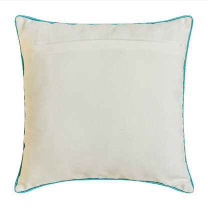 Vibrant Butterfly Applique Cushion Cover - 12x12 Inches (CD)