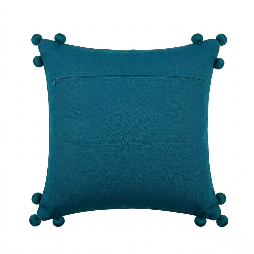 Striped Tassel Cushion Cover - 12x12 Inches (CD)