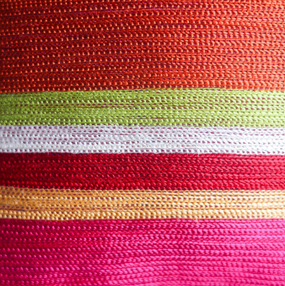 Vibrant Multi-Stripe Cushion Cover - 12x12 Inches (CD)