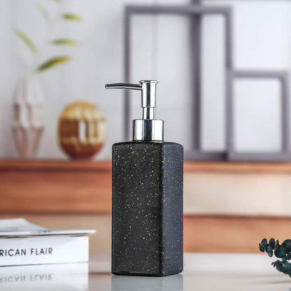 Contemporary Speckled Finish Ceramic Soap Dispenser (W)