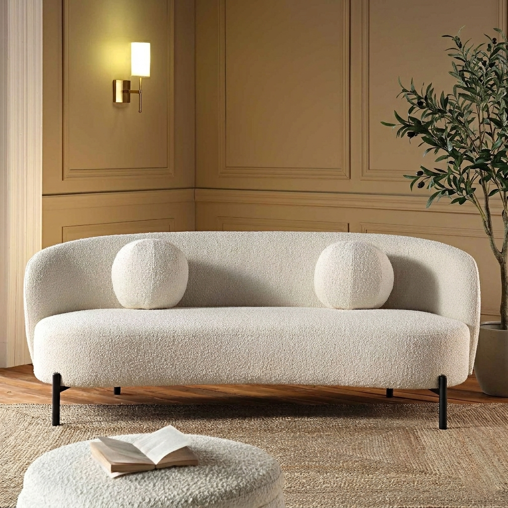 Jaba 3-Seater Upholstered Sofa W 192 x D 94 x H 78 cm - (OT)