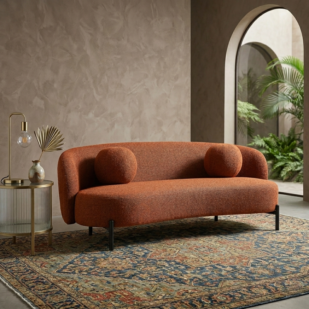 Jaba 3-Seater Upholstered Sofa W 192 x D 94 x H 78 cm - (OT)