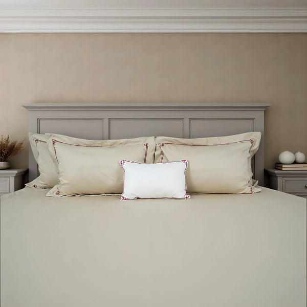 Junoon Hermione (400 TC) - 100% Cotton King-Size Bedsheet + 4 Pillow Covers
