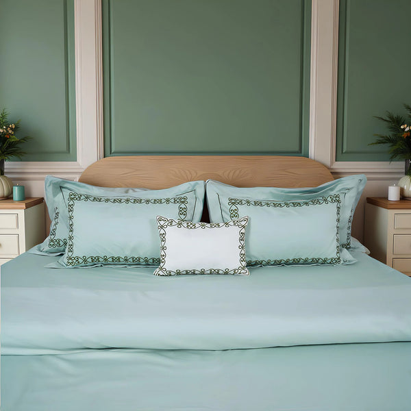 Junoon John Snow (400 TC) - 100% Cotton King-Size Bedsheet + 4 Pillow Covers