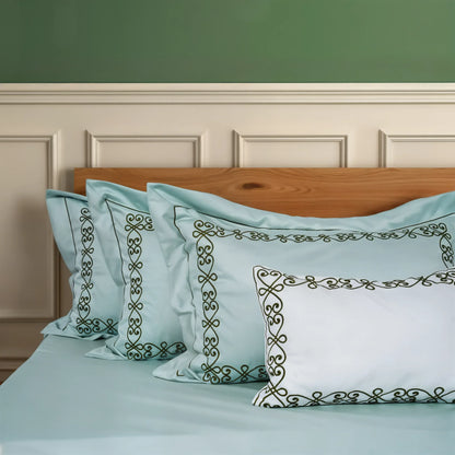Junoon John Snow (400 TC) - 100% Cotton King-Size Bedsheet + 4 Pillow Covers