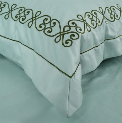 Junoon John Snow (400 TC) - 100% Cotton King-Size Bedsheet + 4 Pillow Covers