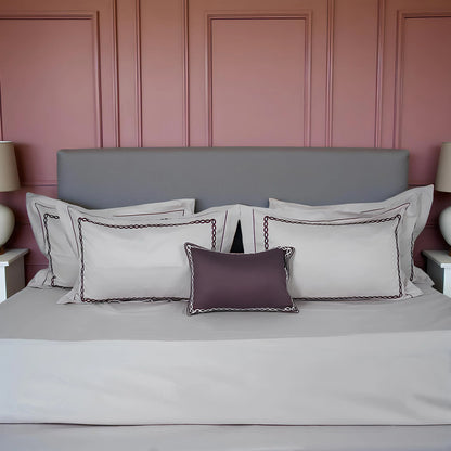 Junoon Light Pink (400 TC) - 100% Cotton King-Size Bedsheet + 4 Pillow Covers