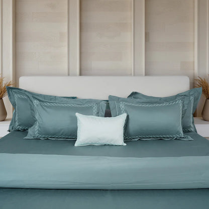 Junoon Noir Matt (400 TC) - 100% Cotton King-Size Bedsheet + 4 Pillow Covers