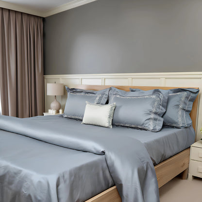 Junoon Royale Sell (400 TC) - 100% Cotton King-Size Bedsheet + 4 Pillow Covers