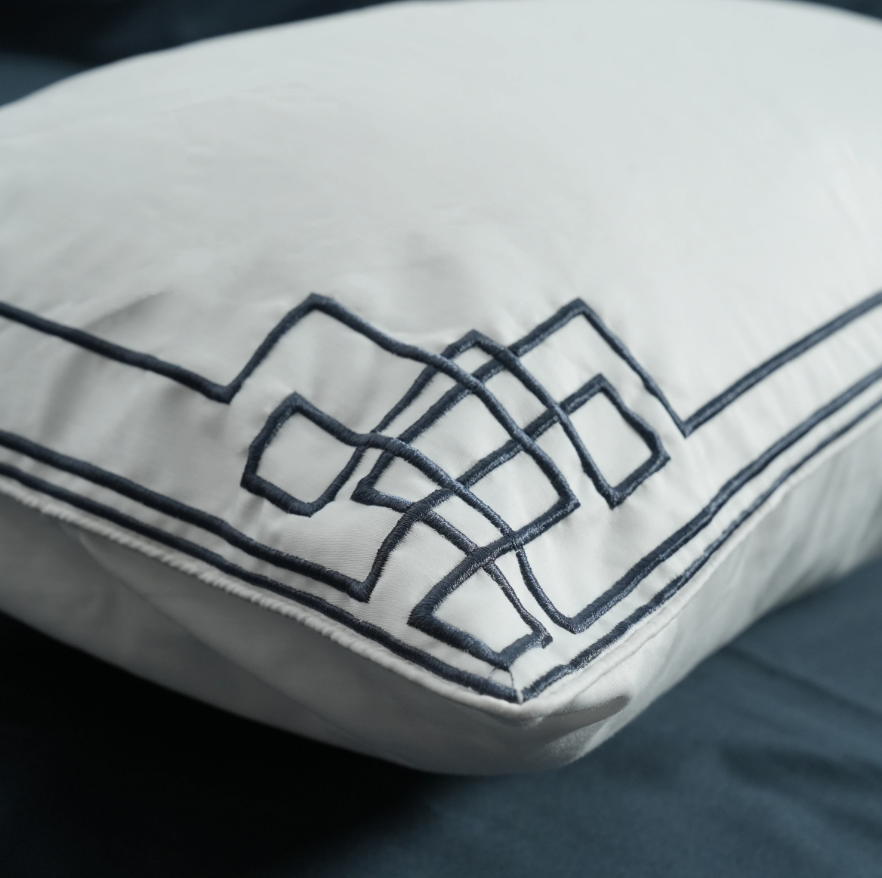 Junoon Star Blue (400 TC) - 100% Cotton King-Size Bedsheet + 4 Pillow Covers