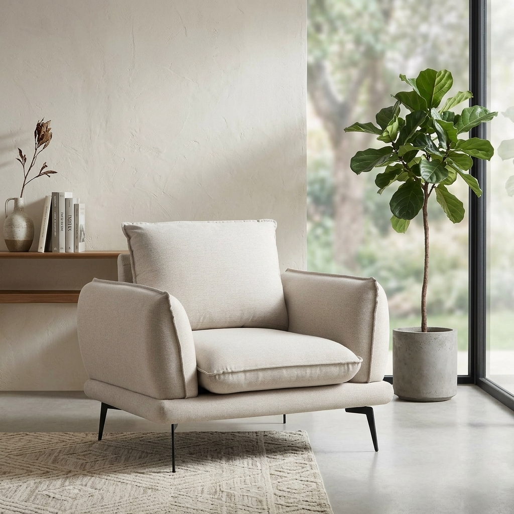 Kabi 1-Seater Upholstered Sofa W 96 x D 85 x H 82 cm - (OT)