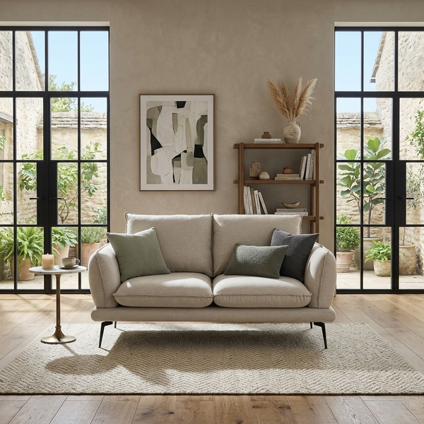 Kabi Upholstered Fabric 2-Seater Sofa W 153 x D 85 x H 82 cm - (OT)