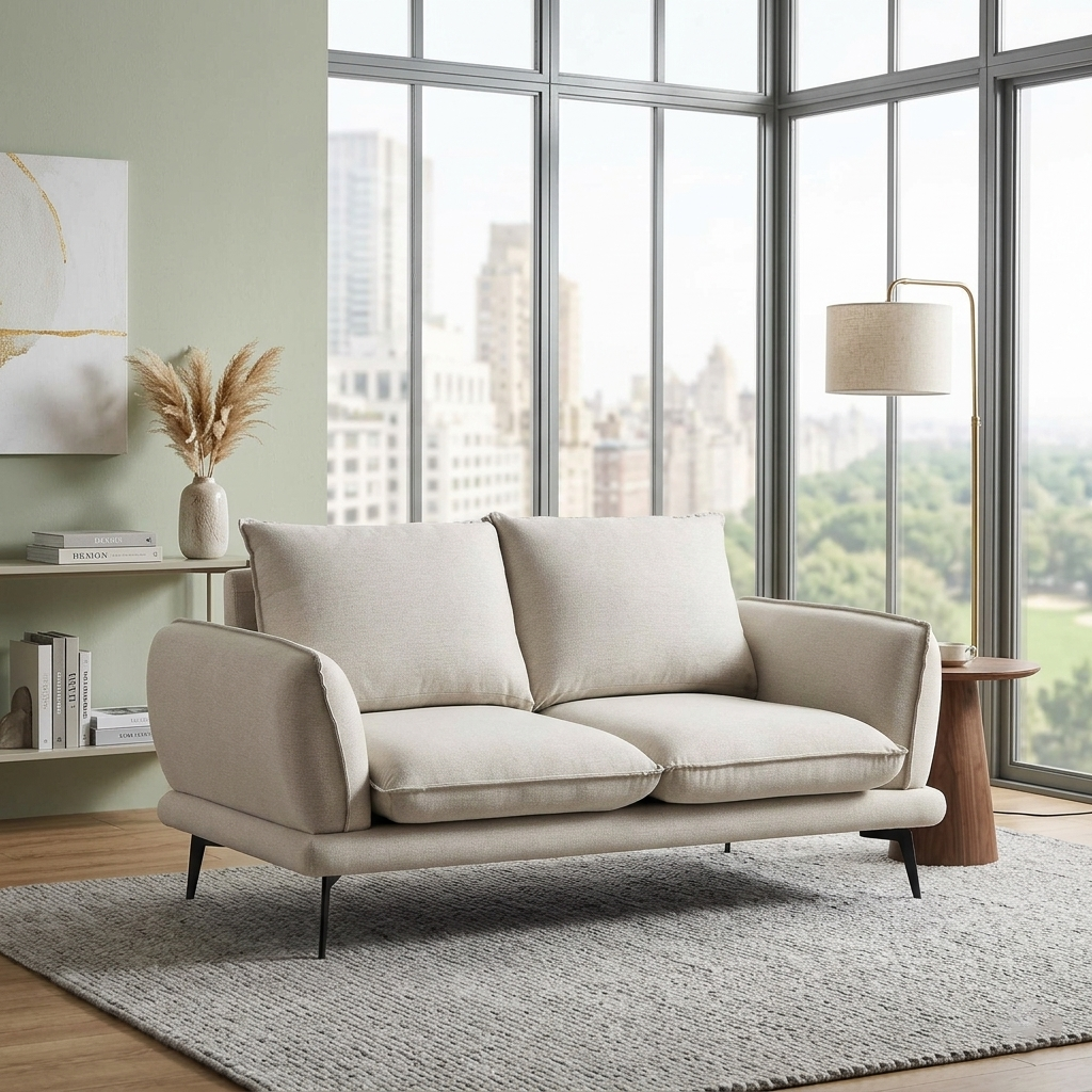 Kabi Upholstered Fabric 2-Seater Sofa W 153 x D 85 x H 82 cm - (OT)