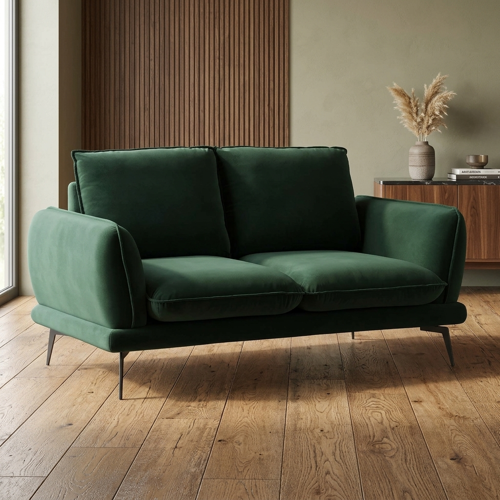 Kabi Upholstered Fabric 2-Seater Sofa W 153 x D 85 x H 82 cm - (OT)