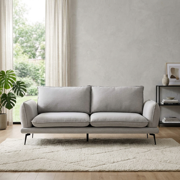 Kabi Upholstered Fabric 3-Seater Sofa W 197 x D 85 x H 82 cm - (OT)