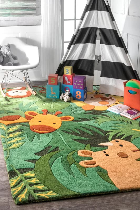 King of the Jungle Area Rug (Green) - BR Urban Nivasa