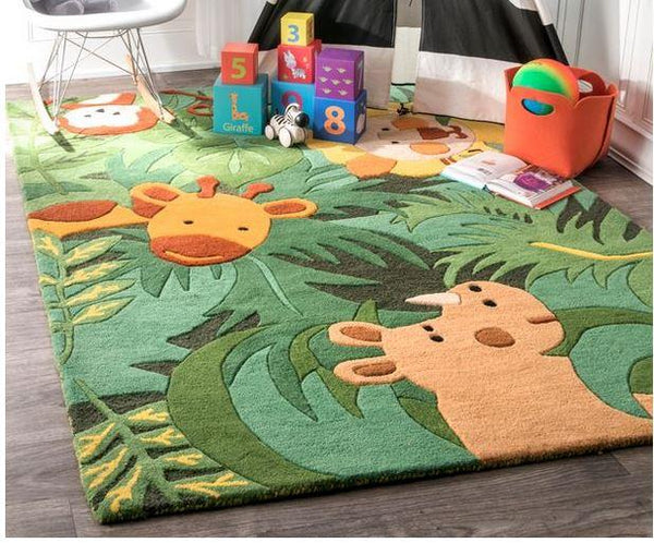 King of the Jungle Area Rug (Green) - BR Urban Nivasa
