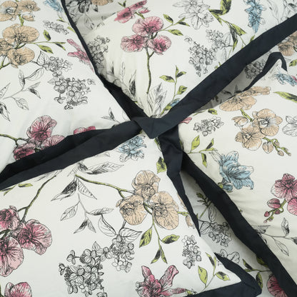 Laska Nature Note (150 TC) - 100% Cotton King-Size Bedsheet + 2 Pillow Covers