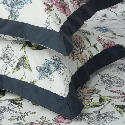Laska Nature Note (150 TC) - 100% Cotton King-Size Bedsheet + 2 Pillow Covers