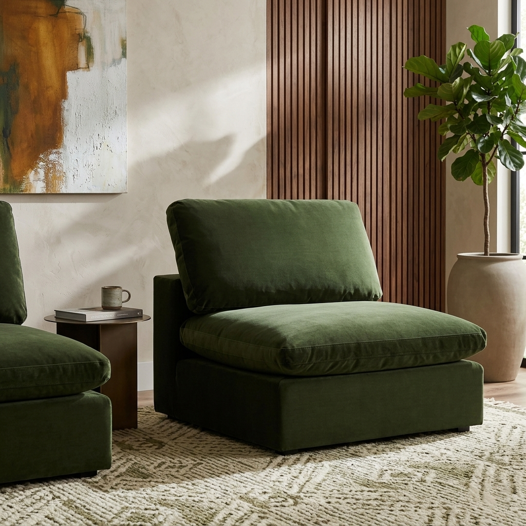 Lavi 1-Seater Armless Modular Sofa W 96 x D 100 x H 88 cm - (OT)