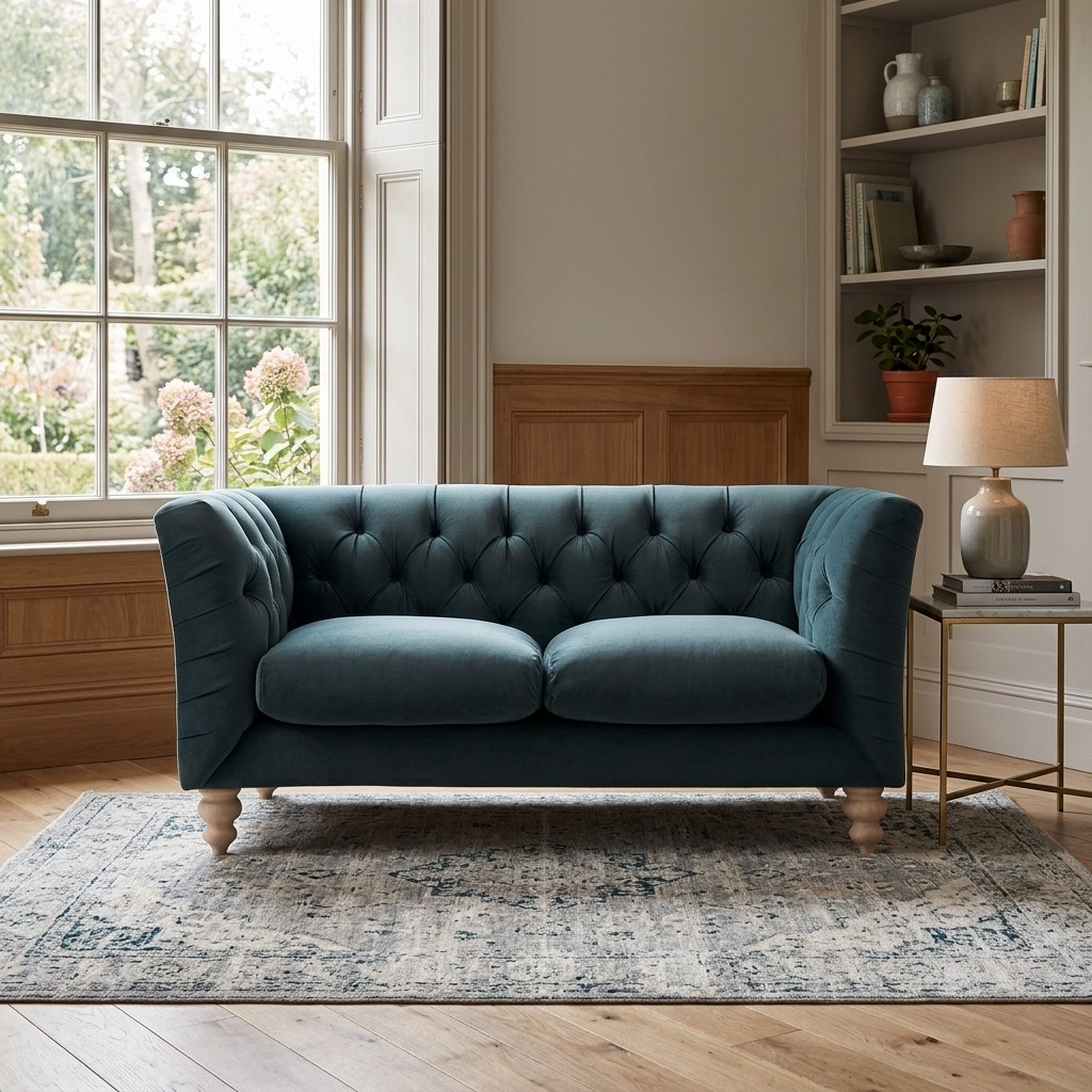 Lena 2-Seater Upholstered Sofa W 154 x D 86 x H 81 cm - (OT)