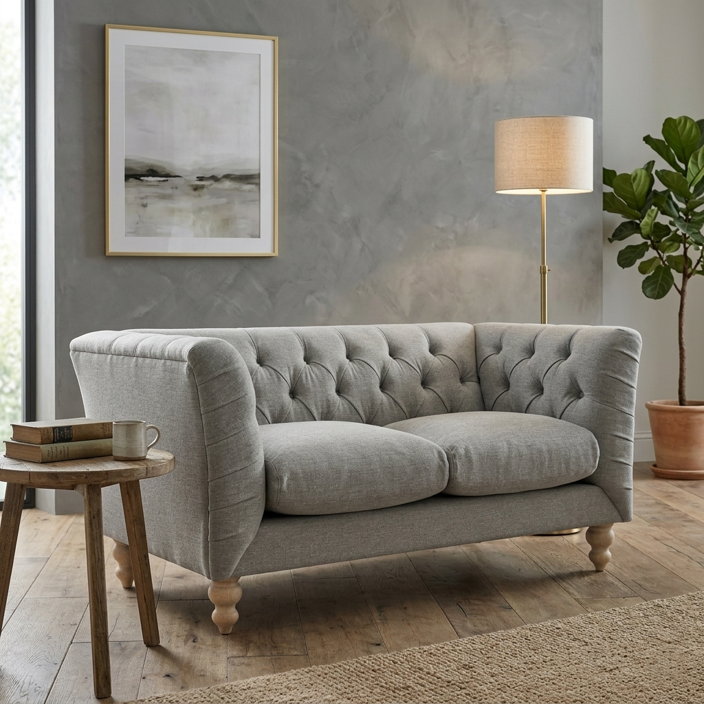 Lena 2-Seater Upholstered Sofa W 154 x D 86 x H 81 cm - (OT)